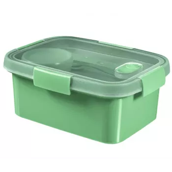CURVER Pojemnik na żywność Lunch Kit Prostokątny 1.2L Smart Eco To Go 20x15x9cm Soft Green