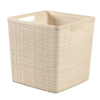 Kosz CURVER Jute Square 17L 28x28x27 cm Kremowy