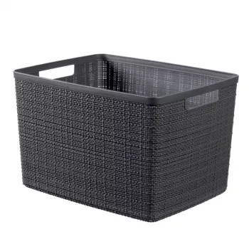 Kosz CURVER Jute L 20L 36x28x23cm Ciemnoszary