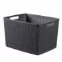 Kosz CURVER Jute L 20L 36x28x23cm Ciemnoszary