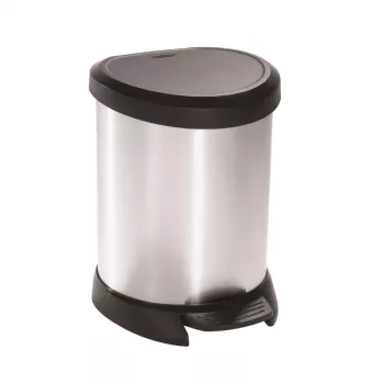 CURVER Pedal Bucket Deco Bin 5L Silver