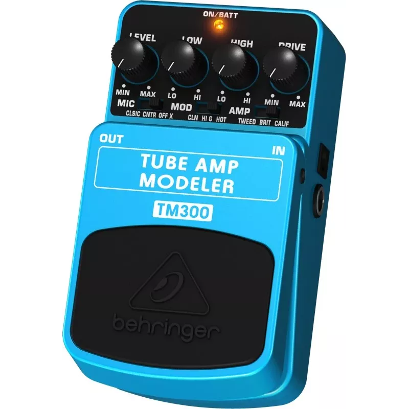 Behringer TM300 Tube Amp Modeler Effects Pedal dla gitary elektrycznej, niebiesko/czarny