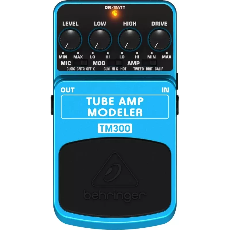 Behringer TM300 Tube Amp Modeler Effects Pedal dla gitary elektrycznej, niebiesko/czarny