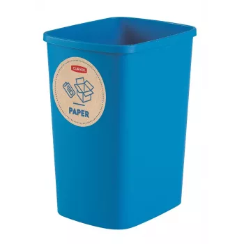 Curver Deco Flip Bin zestaw pojemników do segregacji odpadów 3x10L niebieski zielony żółty