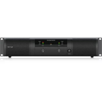 Behringer NX6000 wzmacniacz mocy klasy D 2 x 3000W przy 4 omach z DSP, czarny