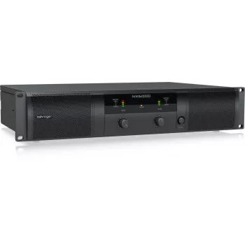 Behringer NX6000 wzmacniacz mocy klasy D 2 x 3000W przy 4 omach z DSP, czarny