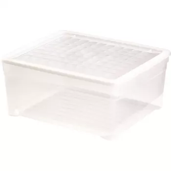 CURVER Pudełko z pokrywką Textile Box 18,5 l Przezroczyste | 39,6x34,3x17,3 cm