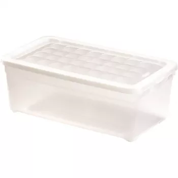 Curver Textile Box 5,7 l przezroczyste pudełko do przechowywania z pokrywką, 34,3 x 19,5 x 12,5 cm