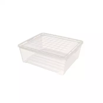 CURVER Pudełko tekstylne z pokrywką, 10L, przezroczyste, 34,2 x 29,7 x 12,5 cm