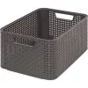 CURVER Style M Pudełko do przechowywania 38,6x28,7x17 cm Ciemnoszary Efekt Rattanu 18L