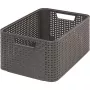 CURVER Style M Pudełko do przechowywania 38,6x28,7x17 cm Ciemnoszary Efekt Rattanu 18L