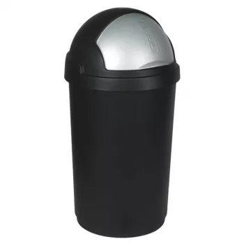 Kosz na śmieci CURVER Bullet 50L czarno-srebrny