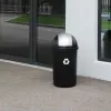 Kosz na śmieci CURVER Bullet 50L czarno-srebrny