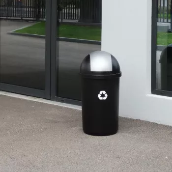 Kosz na śmieci CURVER Bullet 50L czarno-srebrny