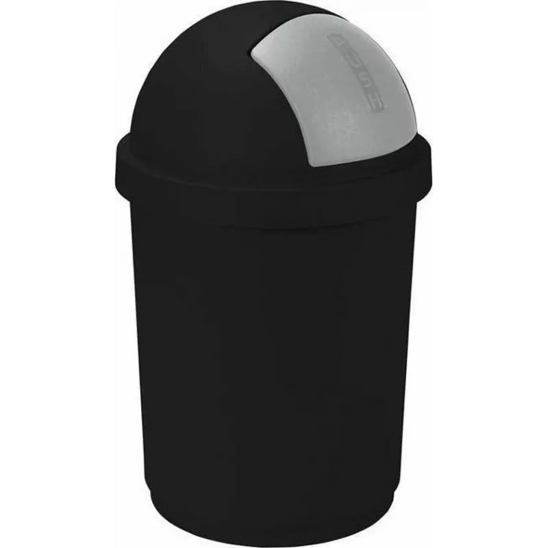 Kosz na śmieci CURVER Bullet 50L czarno-srebrny