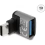 Adapter USB Delock 10 Gbps USB Type-C męski do USB Type-A żeński, skierowany do góry, obudowa aluminiowa