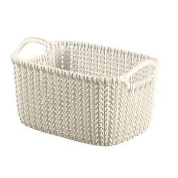 Curver Knit XS Prostokątny Kosz do Przechowywania 3L Biały 25x18x14 cm