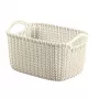 Curver Knit XS Prostokątny Kosz do Przechowywania 3L Biały 25x18x14 cm