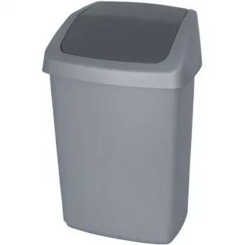 Kosz na śmieci CURVER z uchylnym wiekiem 25L ciemnoszary/srebrny