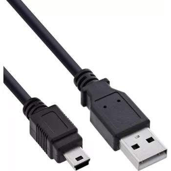 Kabel InLine USB 2.0 Mini, USB-A do Mini-B, czarny, 1,5 m