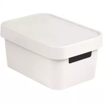 CURVER Infinity Recycled pudełko do przechowywania 4,5 l z pokrywką, 27 x 19 x 12 cm, białe