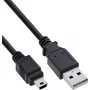 Kabel InLine USB 2.0 Mini, USB-A męski do Mini-B męski, czarny, 5 m