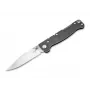 Böker Plus Atlas Clippoint TS D2 Nóż składany, rękojeść ze stali nierdzewnej Stonewash, ostrze D2, Frame Lock, kieszeniowy nóż EDC
