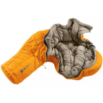 DEUTER Astro Pro 600 -12°C/10°F Magma-Titanium lewy zamek śpiwór puchowy