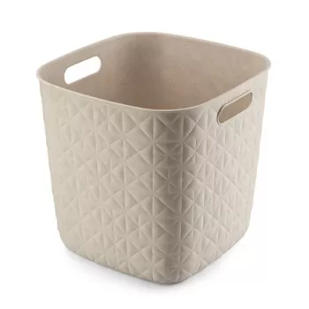 CURVER Softex Kwadratowy Kosz do Przechowywania 15L Kredowobiały 27,9x27,9x26,9cm