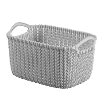 Kosz CURVER Basket Knit XS Prostokątny 3L Jasnoszary 25x18x14cm