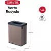 CURVER Prostokątny Metalizowany Kosz na Śmieci Verto Recycle 54L Perłowy Róż