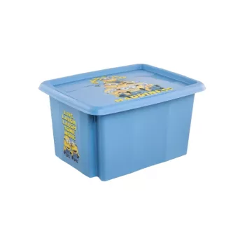 keeeper Pudełko z pokrywką 15L Karolina „Minions Happiness” 38x29,5x20,5cm Jasnoniebieski