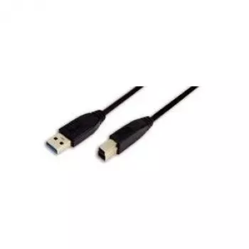 Kabel LogiLink USB 3.0, USB-A męski do USB-B męski, czarny, 2 m, 5 Gbps, podwójnie ekranowany