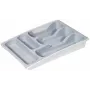 CURVER Taca na Sztućce 30x42x6,4 cm Szara – 6 Przegródek, Zmywarka, Bez BPA, Polipropylen