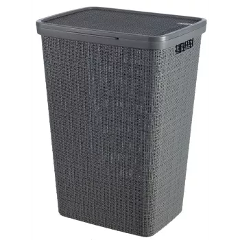 CURVER Kosz na pranie Jute 58L 43x34x60cm Ciemnoszary