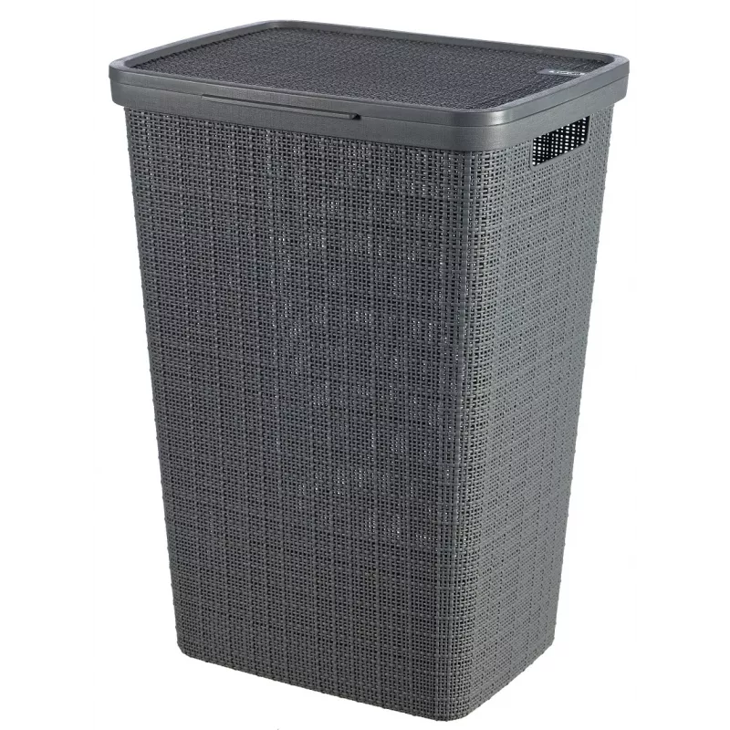 CURVER Kosz na pranie Jute 58L 43x34x60cm Ciemnoszary