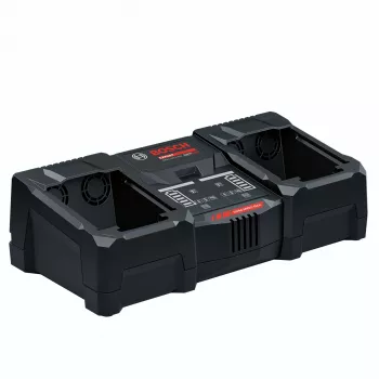 Bosch EXAL18V2-320 (C) dwukieszeniowa szybka ładowarka do akumulatorów Li-ion 18V, 16A, Active Air Cooling, Bluetooth-Ready