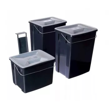CURVER Biobox zestaw koszy na śmieci 2x10L + 6L szary
