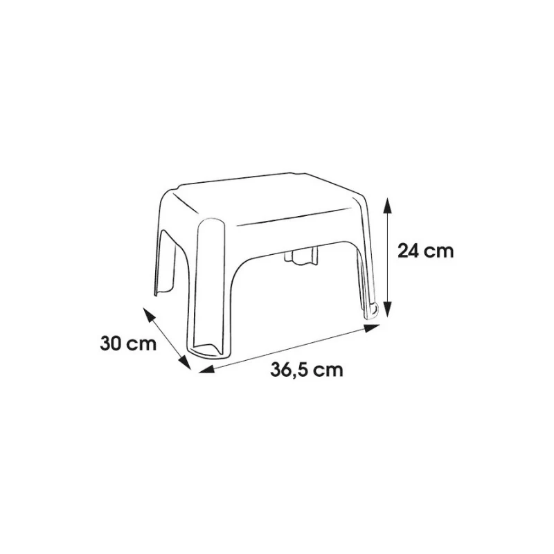 KEEEPER Stołek Tim 36,5x30x24 cm Grafitowy
