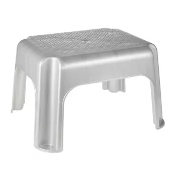 Taboret KEEEPER Stool Tim 36,5 x 30 x 24 cm Jasne Srebro, Bambus z Certyfikatem FSC, Nośność 150 kg