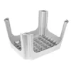 Taboret KEEEPER Stool Tim 36,5 x 30 x 24 cm Jasne Srebro, Bambus z Certyfikatem FSC, Nośność 150 kg