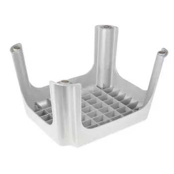 Taboret KEEEPER Stool Tim 36,5 x 30 x 24 cm Jasne Srebro, Bambus z Certyfikatem FSC, Nośność 150 kg