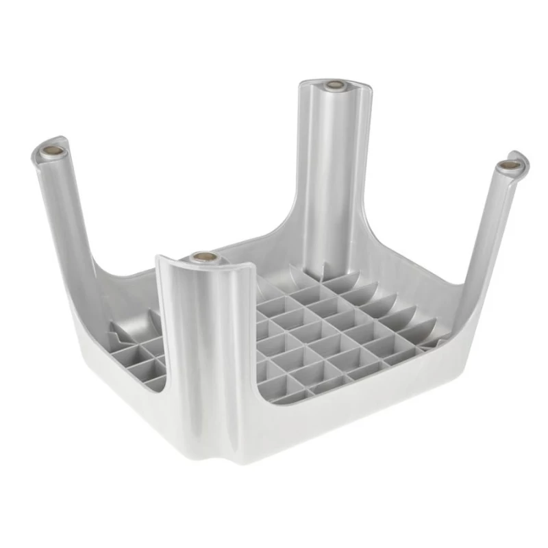 Taboret KEEEPER Stool Tim 36,5 x 30 x 24 cm Jasne Srebro, Bambus z Certyfikatem FSC, Nośność 150 kg