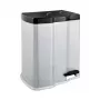 Kosz na pedały do segregacji odpadów KEEEPER 7+15L Gunnar 39,5x29x43,5cm Jasne srebro