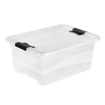 keeeper Crystalbox Cornelia Pudełko do przechowywania z pokrywką, 12 L, przezroczyste, 39,5 x 29,5 x 17,5 cm