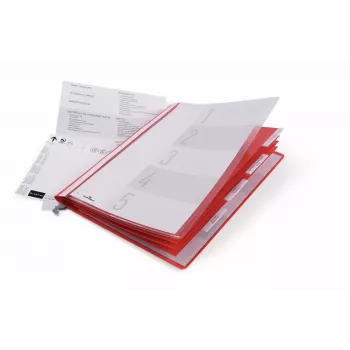 DURABLE 255503 Teczka prezentacyjna A4 czerwona przezroczysty przód