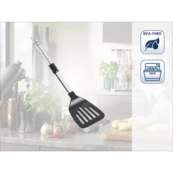 LEIFHEIT ProLine Łopatka nylonowa ze stalowym uchwytem, 33 cm, czarna