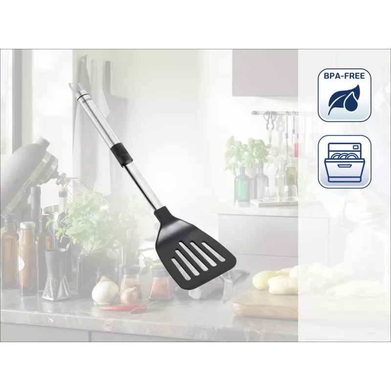 LEIFHEIT ProLine Łopatka nylonowa ze stalowym uchwytem, 33 cm, czarna