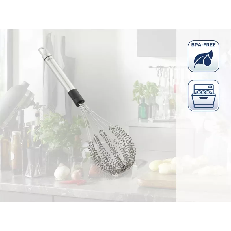 LEIFHEIT Speed Quirl M trzepaczka ręczna, stal nierdzewna, biało-szara, 26 cm