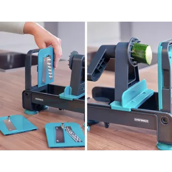 LEIFHEIT Table Scroll Cutter do folii i folii spożywczej, montowany na ścianie, biały